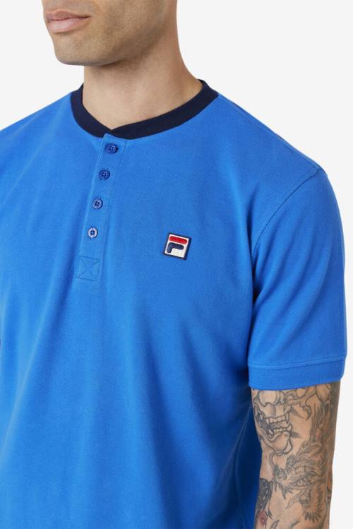 Fila Ralph Henley Majice Moški Modra / Mornarica | Fila735RT