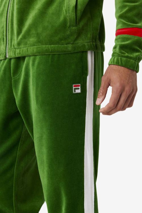 Fila Ravid Velour Hlače Moški Bela / Rdeča | Fila935KH