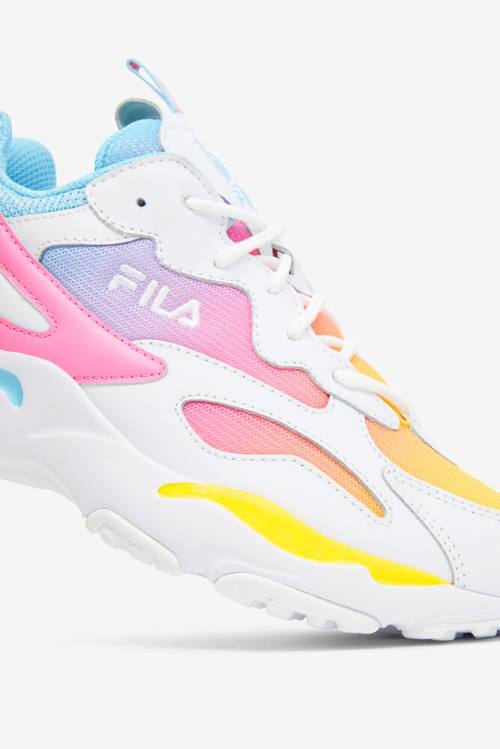 Fila Ray Tracer Superge Ženske Bela / Limona / Modra | Fila248BS