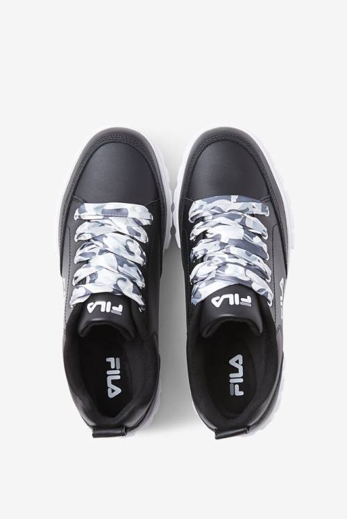 Fila Sandblast Low Satin Lace Superge Ženske Črna / Bela | Fila354HC