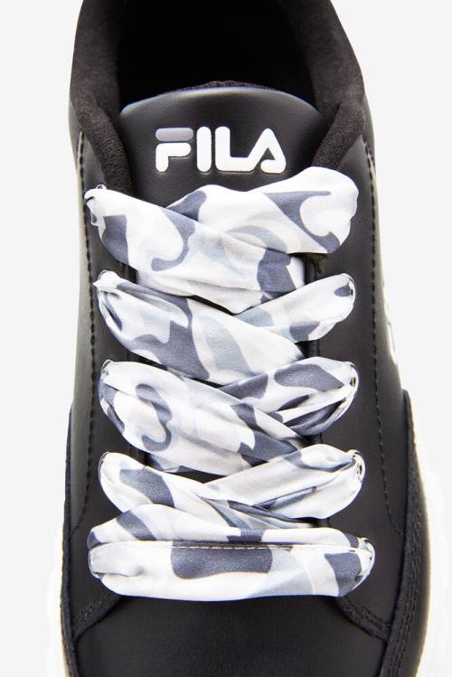 Fila Sandblast Low Satin Lace Superge Ženske Črna / Bela | Fila354HC