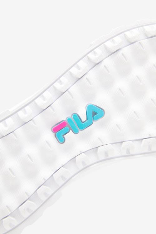 Fila Sandblast Low Satin Lace Superge Ženske Bela / Modra / Kovinski Srebrna | Fila695QJ