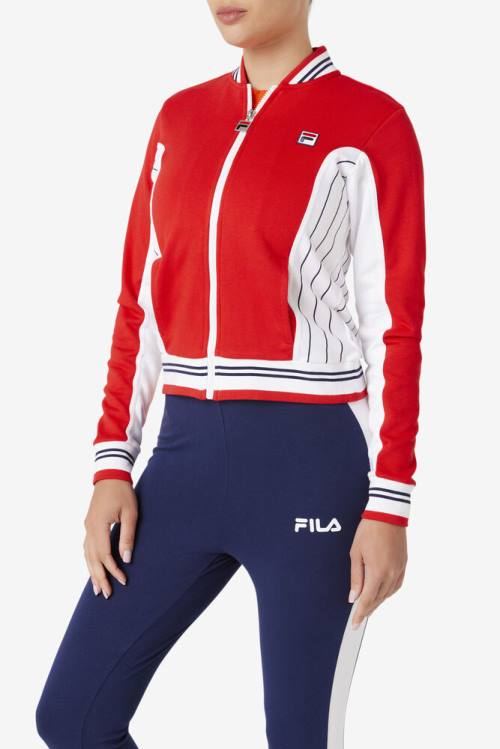 Fila Settanta Ii Jakne Ženske Rdeča / Bela / Mornarica | Fila430ZA