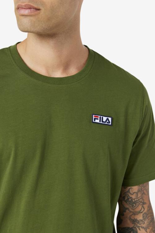 Fila Skylar Tee Majice Moški Olivno Zelene | Fila519FY