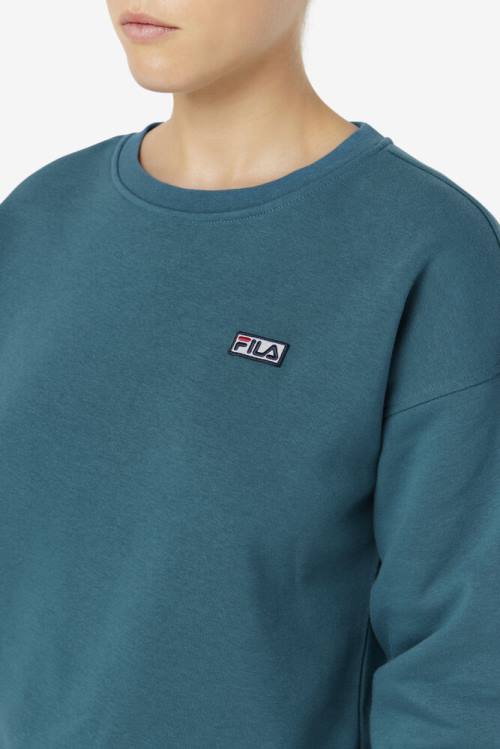 Fila Stina Crew Pulover Ženske Modra Koral | Fila659SU