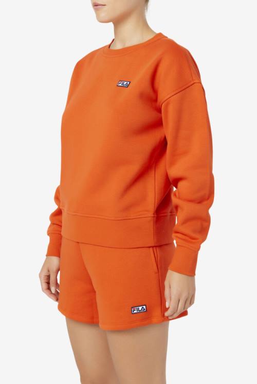 Fila Stina Crew Pulover Ženske Oranžna | Fila570VG