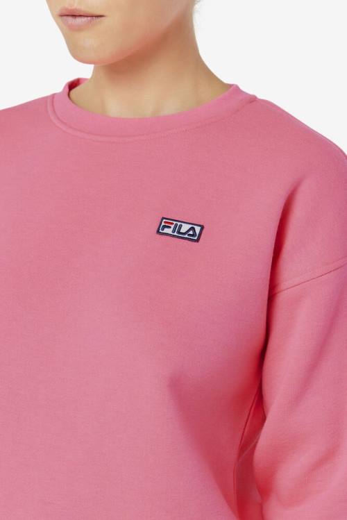 Fila Stina Crew Pulover Ženske Roza | Fila905PE