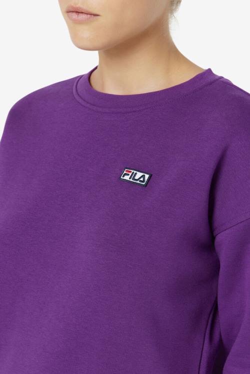 Fila Stina Crew Pulover Ženske Vijolična | Fila829WP