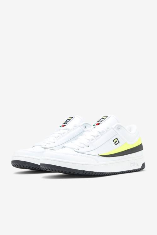 Fila T-1 Mid Superge Moški Bela / Rumena / Črna | Fila732HZ