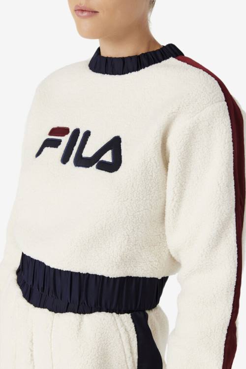 Fila Tabitha Crewneck Pulover Ženske Mornarica / Rjav | Fila806QZ