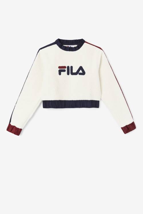 Fila Tabitha Crewneck Pulover Ženske Mornarica / Rjav | Fila806QZ