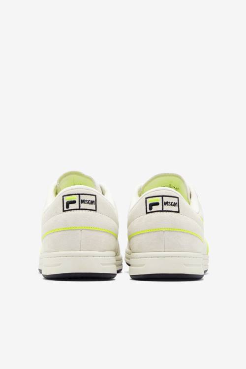 Fila Tennis 88 Premium X Msgm Tenis Copati Moški Bela / Črna / Rumena | Fila529YZ