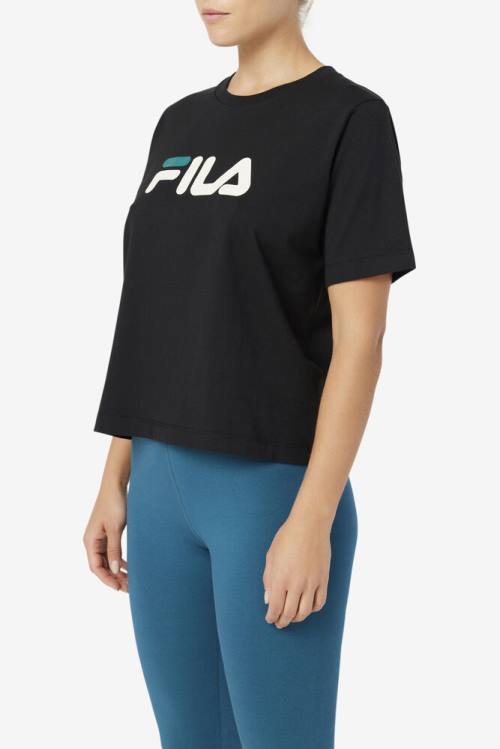 Fila Thea Tee Majice Ženske Črna | Fila368ZD