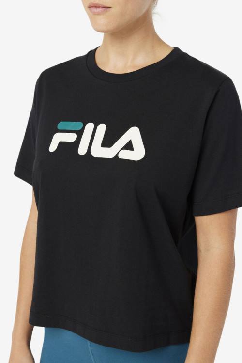 Fila Thea Tee Majice Ženske Črna | Fila368ZD