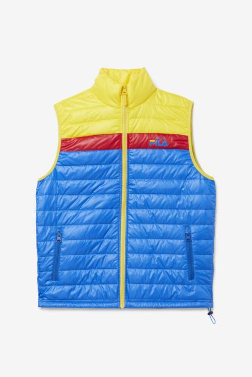 Fila Tri Vest Jakne Moški Modra / Limona / Rdeča | Fila138AF