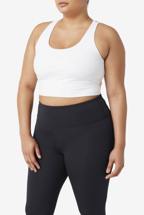 Fila Uplift Cross Back Bra Tops Ženske Bela | Fila230OQ