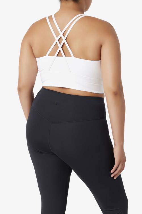 Fila Uplift Cross Back Bra Tops Ženske Bela | Fila230OQ