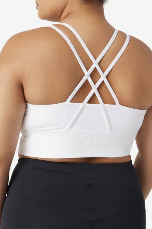 Fila Uplift Cross Back Bra Tops Ženske Bela | Fila230OQ