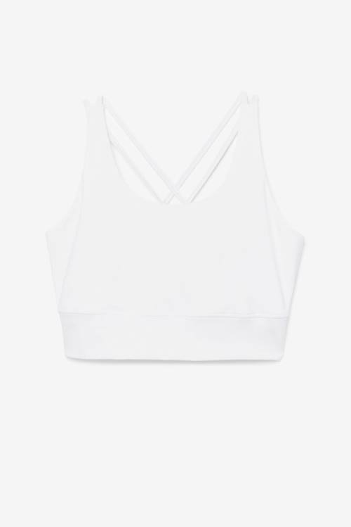 Fila Uplift Cross Back Bra Tops Ženske Bela | Fila230OQ