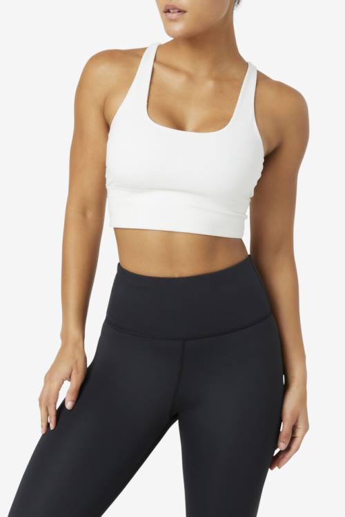 Fila Uplift Cross Back Bra Tops Ženske Bela | Fila362LZ