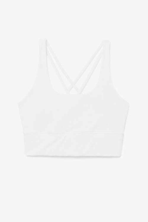 Fila Uplift Cross Back Bra Tops Ženske Bela | Fila362LZ