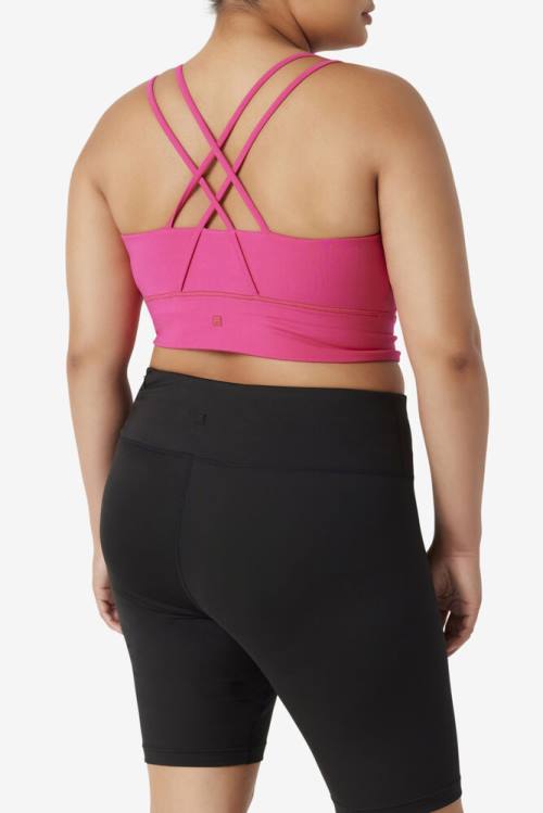 Fila Uplift Cross Back Bra Tops Ženske Svetloba Roza | Fila835LI