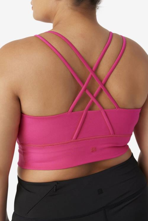 Fila Uplift Cross Back Bra Tops Ženske Svetloba Roza | Fila835LI