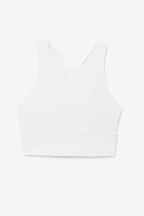 Fila Uplift High Neck Sports Bra Tops Ženske Bela | Fila827XR