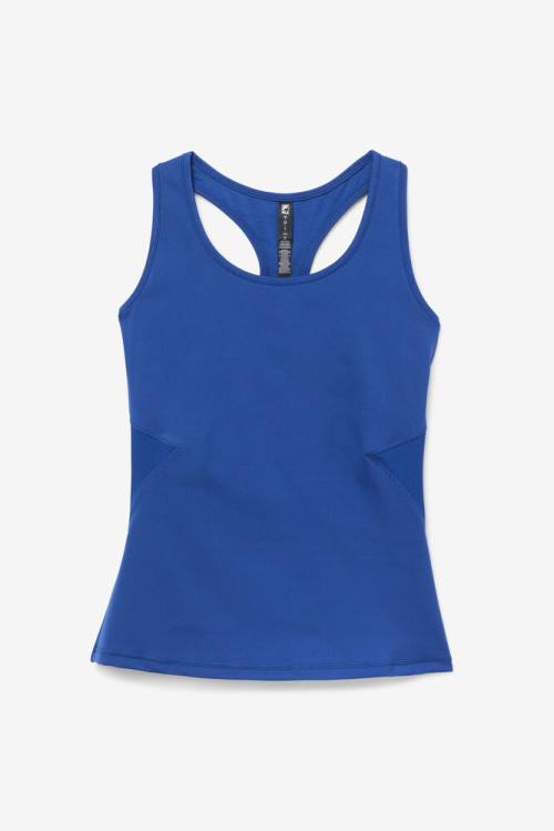 Fila Uplift Open Racerback Tank Tops Ženske Mornarica / Črna | Fila045AF