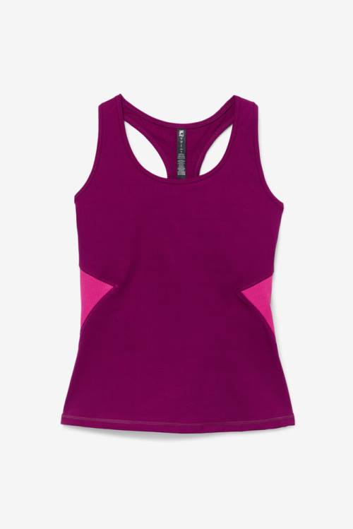 Fila Uplift Open Racerback Tank Tops Ženske Vijolična / Svetloba Roza | Fila809YJ