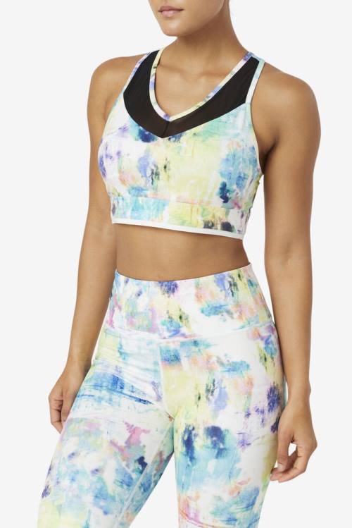 Fila Uplift Racerback Bra Tops Ženske Črna / Bela | Fila251FU