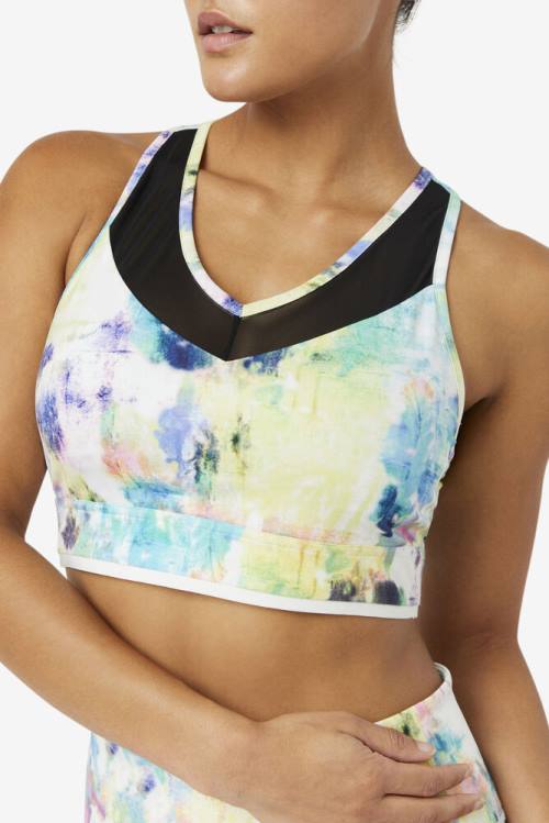 Fila Uplift Racerback Bra Tops Ženske Črna / Bela | Fila251FU