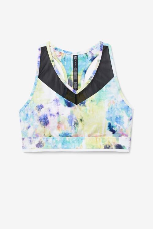 Fila Uplift Racerback Bra Tops Ženske Črna / Bela | Fila251FU