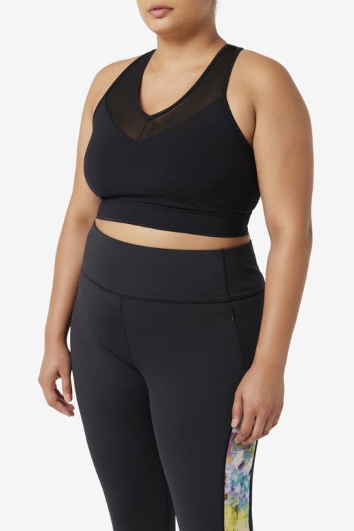 Fila Uplift Racerback Bra Tops Ženske Črna | Fila408LN