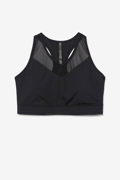 Fila Uplift Racerback Bra Tops Ženske Črna | Fila408LN