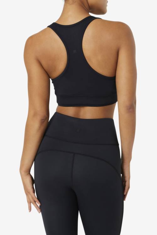 Fila Uplift Racerback Bra Tops Ženske Črna | Fila951FV