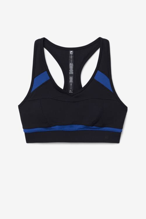 Fila Uplift Racerback Sports Bra Tops Ženske Črna / Mornarica | Fila751LW