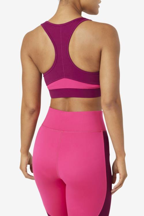 Fila Uplift Racerback Sports Bra Tops Ženske Vijolična / Svetloba Roza | Fila908QX