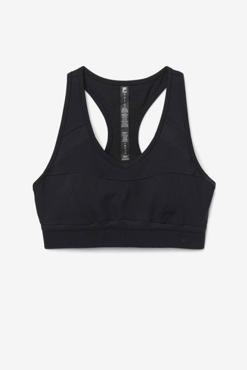 Fila Uplift Racerback Sports Bra Tops Ženske Črna | Fila940BN