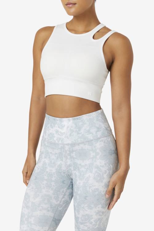 Fila Uplift Slice Crop Bra Tops Ženske Bela | Fila716NH