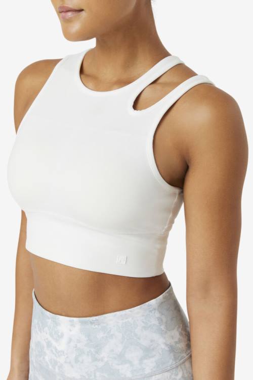 Fila Uplift Slice Crop Bra Tops Ženske Bela | Fila716NH