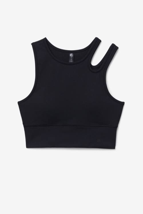 Fila Uplift Slice Crop Bra Tops Ženske Črna | Fila014PB