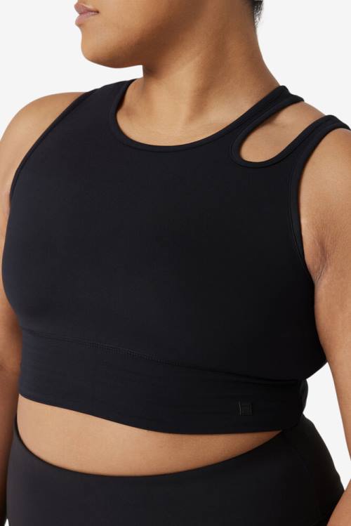 Fila Uplift Slice Crop Bra Tops Ženske Črna | Fila279WP