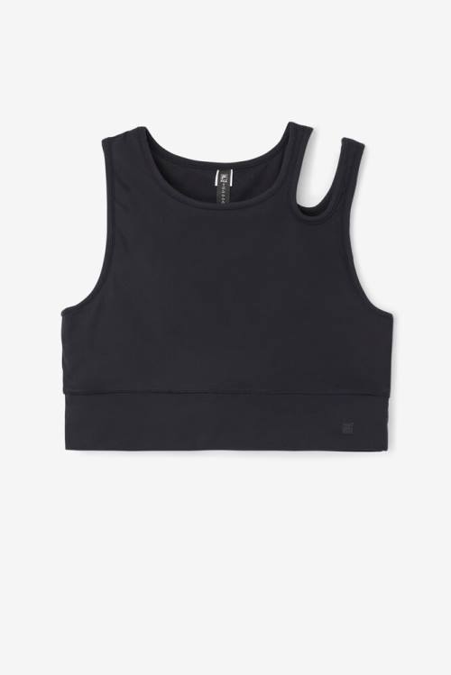 Fila Uplift Slice Crop Bra Tops Ženske Črna | Fila279WP