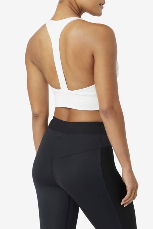 Fila Uplift T-back Sports Bra Tops Ženske Bela | Fila053BM