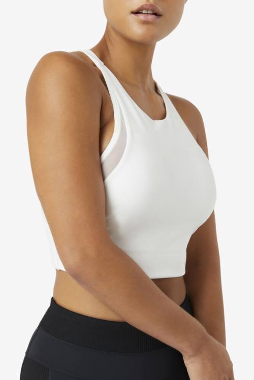 Fila Uplift T-back Sports Bra Tops Ženske Bela | Fila053BM