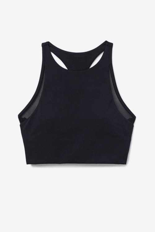 Fila Uplift T-back Sports Bra Tops Ženske Črna | Fila142HR