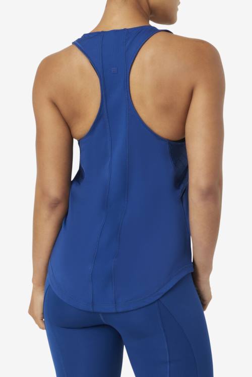 Fila Uplift Textured Racerback Tank Tops Ženske Mornarica | Fila356ZK