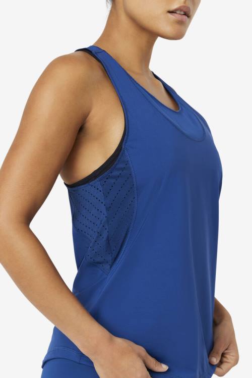 Fila Uplift Textured Racerback Tank Tops Ženske Mornarica | Fila356ZK