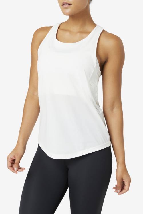 Fila Uplift Textured Racerback Tank Tops Ženske Bela | Fila720JL